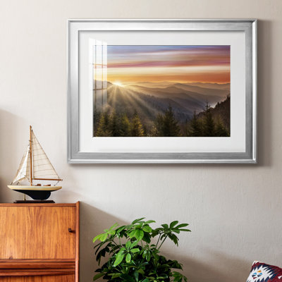 Toile encadrée de qualité supérieure Smokey Sunrise - prête à être accrochée