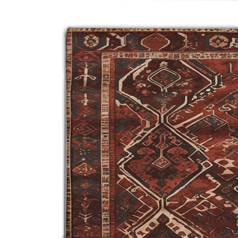 Tapis d'intérieur et d'extérieur noir Persian, Rectangulaire 2 pi x 3 pi