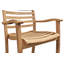 Ensemble repas d'extérieur rectangulaire en teck 7 pièces avec table extensible et fauteuils empilables Flecia