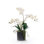 Real Touch White Orchid Flower Arrangement in Black Pot