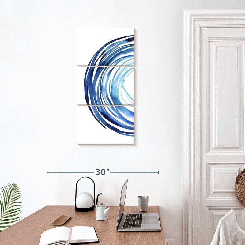Vortex bleu I, H 32 po x l 15 po