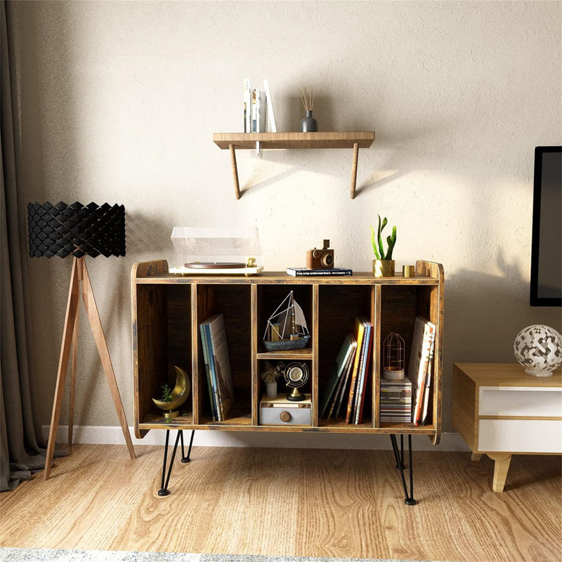 67.3cm H Media Shelves, Brown