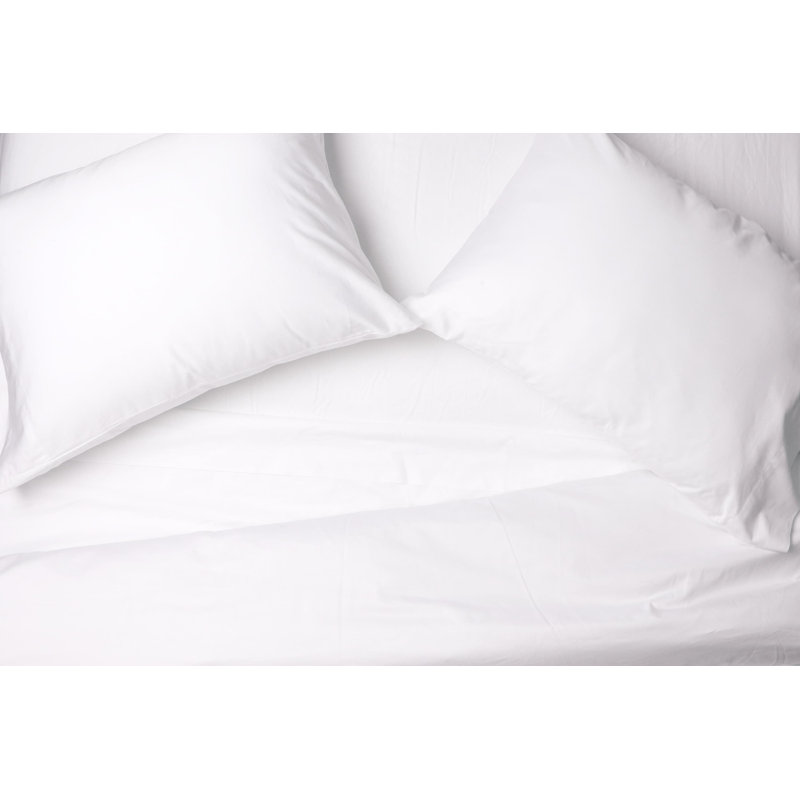 Smooth Sateen Cotton Bed Sheets 100% Cotton Fitted Sheet, California King Fitted Sheet, Blanc