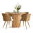 Bertwalda 4 - Person Dining Table Sets With 41.5'' Round Table & 4 Upholstered Chairs