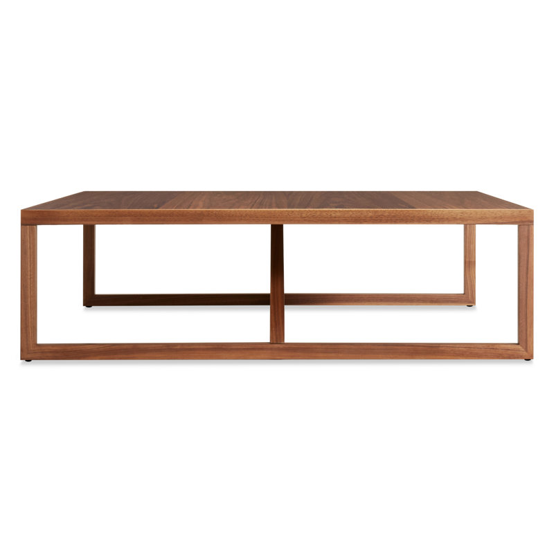 Strut Coffee Table, Walnut, 14" H x 54" L x 20" W