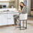 Upholstered Counter Height Bar Stools, 25.5'' H Modern Barrel Counter Stools With Backs And Arms, Metal Legs, Accent Barstools For Kitchen Island/Breakfast Bar/Home Pub-109916554-109916555