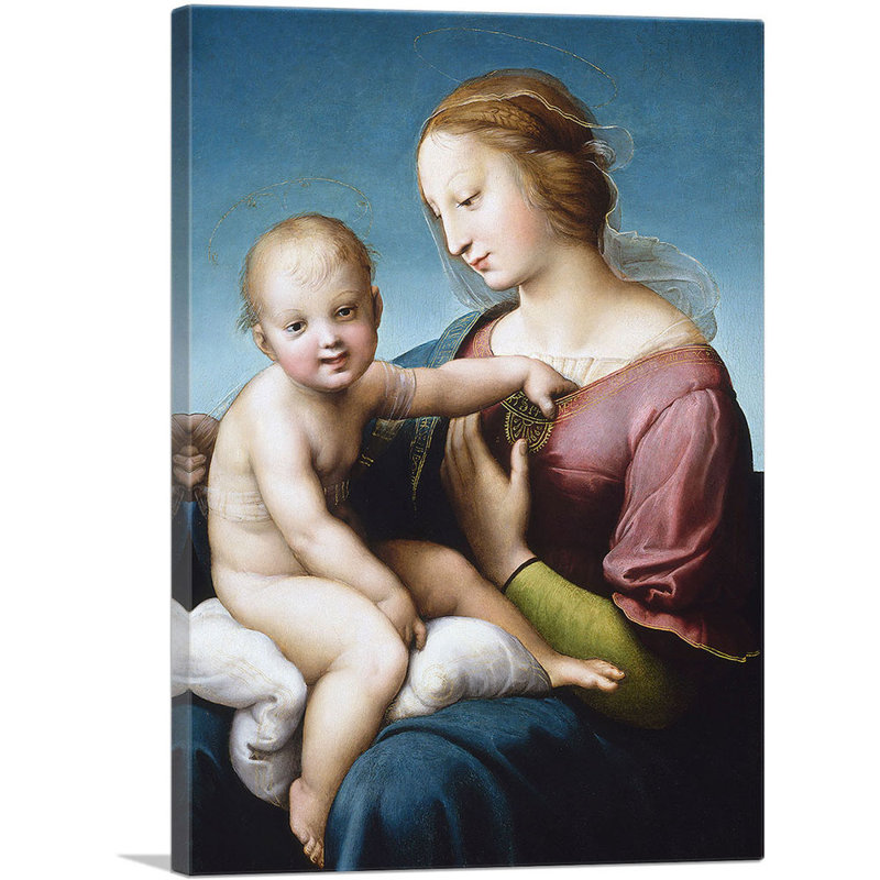 «The Niccolini-Cowper Madonna 1508» par Raphael, reproduction d'art sur toile tendue, H 18 po x l 12 po x 1,5 po