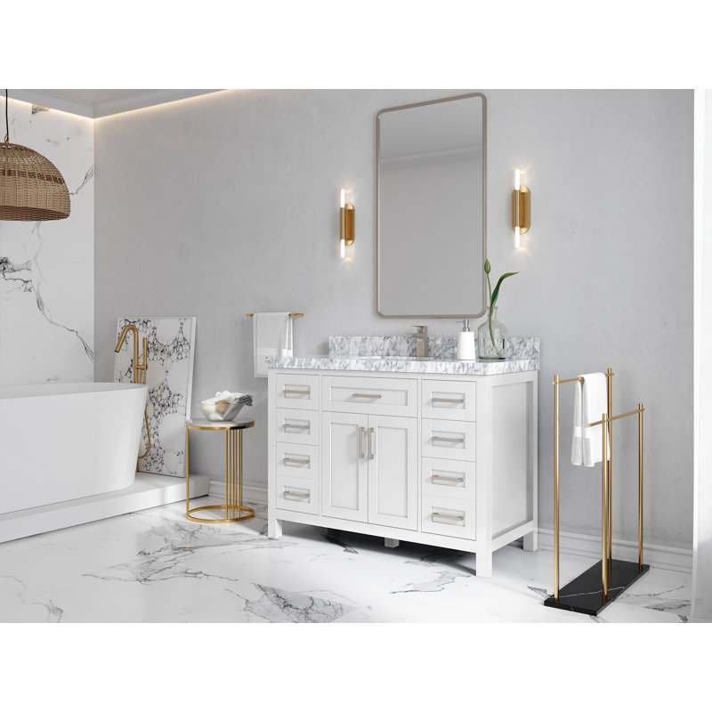 Ensemble de meuble-lavabo simple 48 po, Empira blanc, Blanc