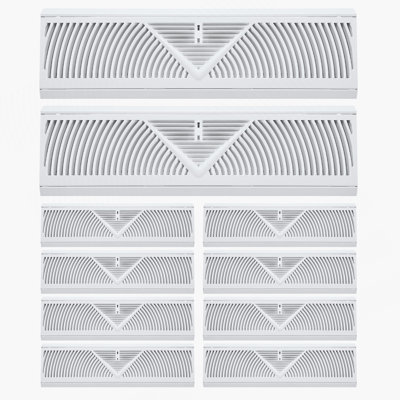 Floor Registers 18-Inch 10-Pack Floor Vents For HVAC Baseboard Registers White