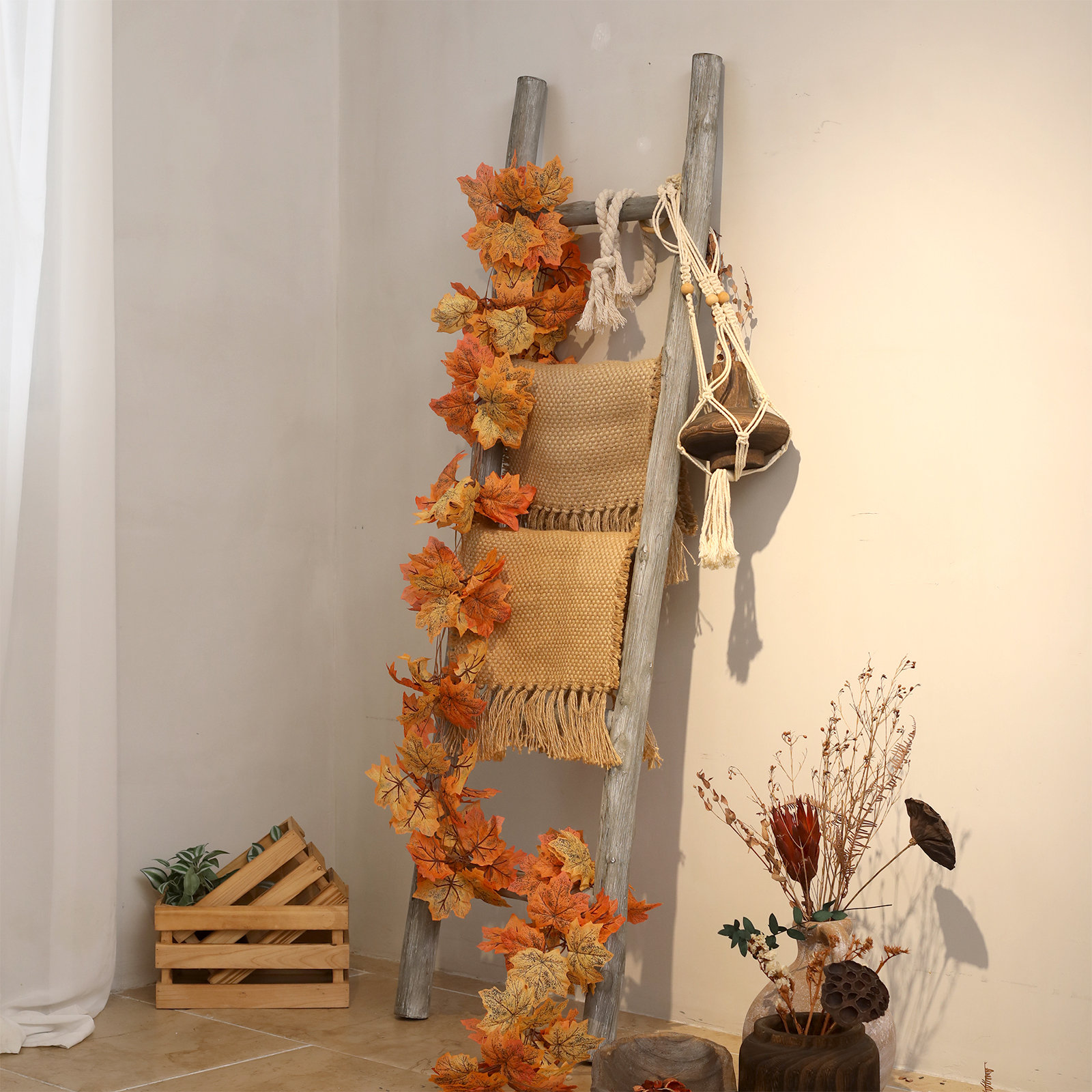 Millwood Pines Fully Assembled 57" Wooden Blanket Ladder "& Reviews" | Wayfair