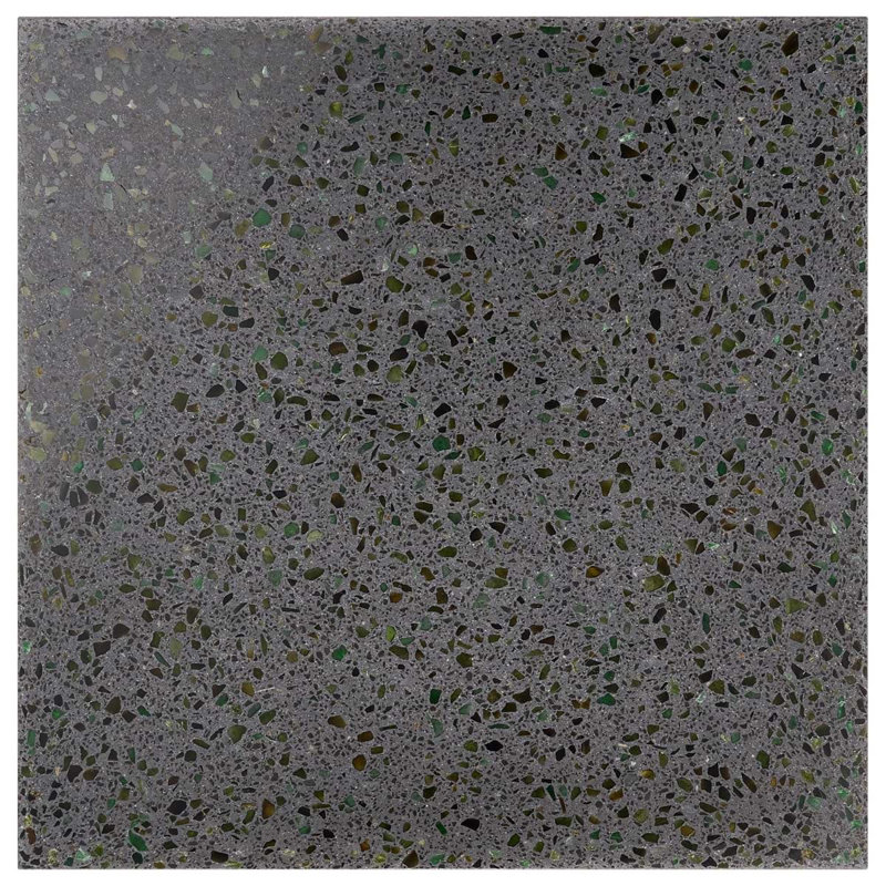 Durham Glass 16.14 In. X 16.14 In. Polished Terrazzo Floor And Wall Tile (3.61 Sq. Ft. / Case), Gray/Brown