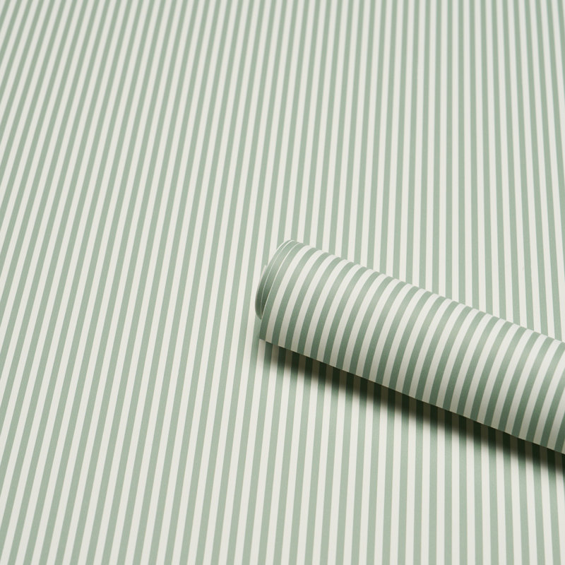 Emma Striped Wallpaper Roll, Aegean