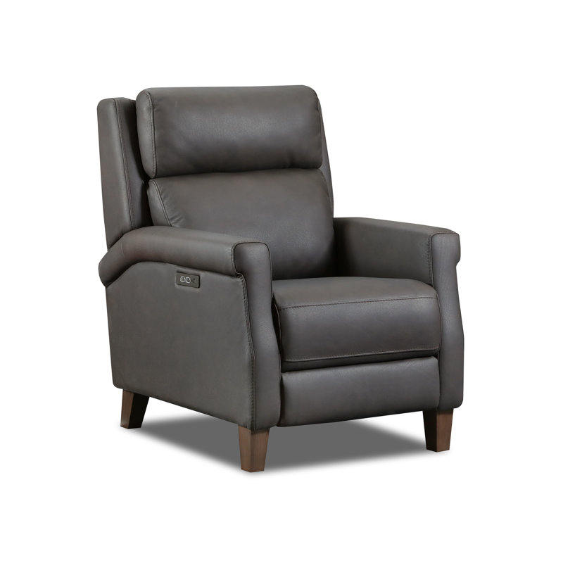 Fizley Leather Power Hi-Leg Recliner, Brown