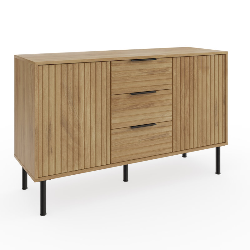 Saraghna 116cm Sideboard, Oak/Black