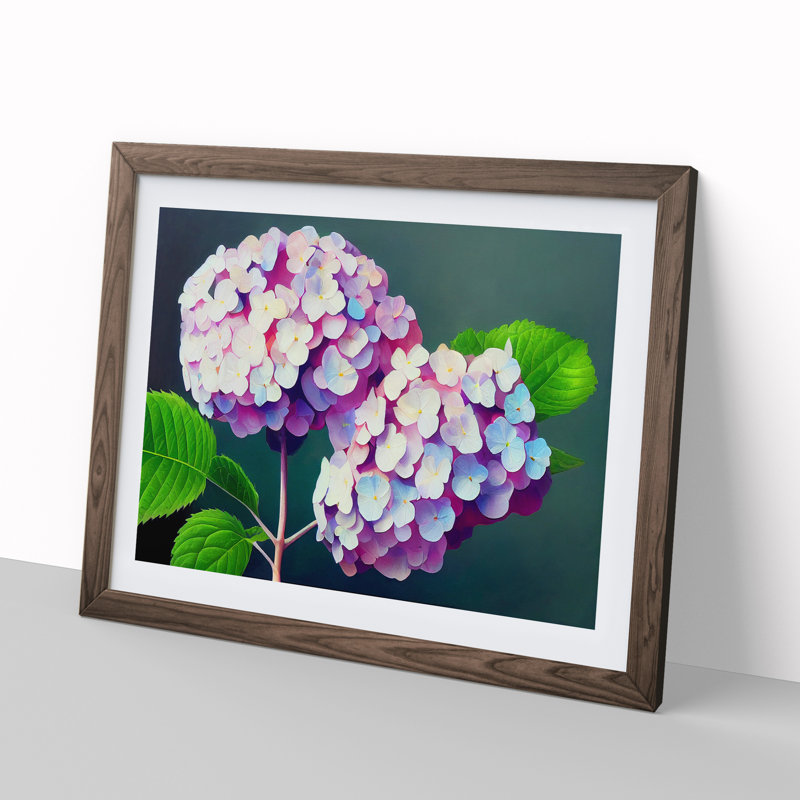 Glowing Hydrangea Flowers - Single Picture Frame Print