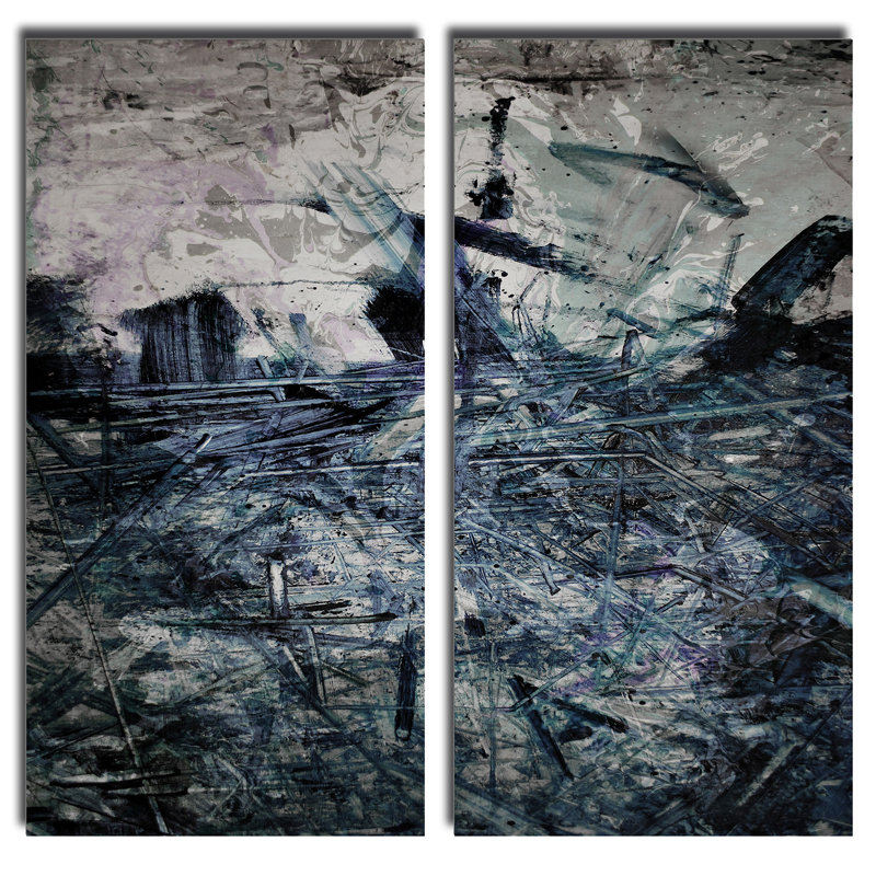 « abstract », ensemble de 2 reproductions d’art sur toiles surdimensionnées