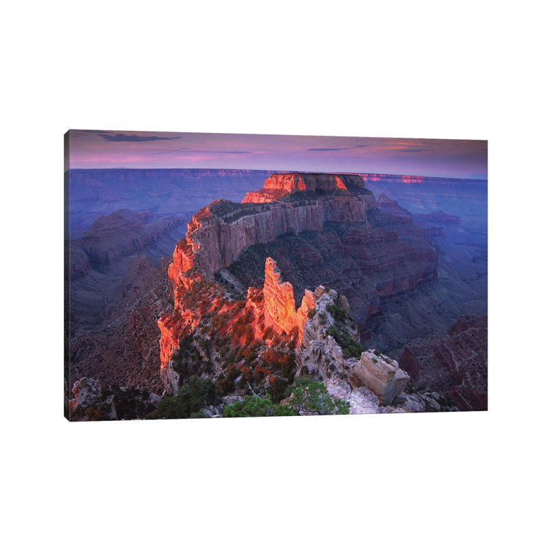 Wotans Throne At Sunrise Form Cape Royal, Grand Canyon National Park, Arizona by Tim Fitzharris - Wrapped Canvas Print