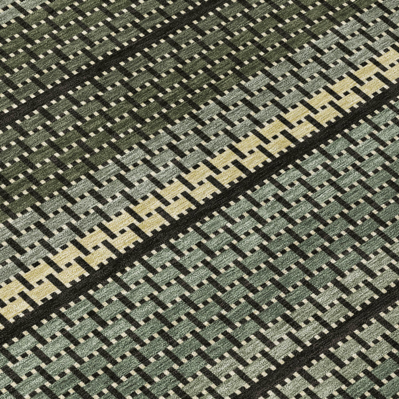 Machine Washable Indoor/Outdoor Chantille ACN2427 Stripes Rug, Rectangle 1'8" x 2'6"
