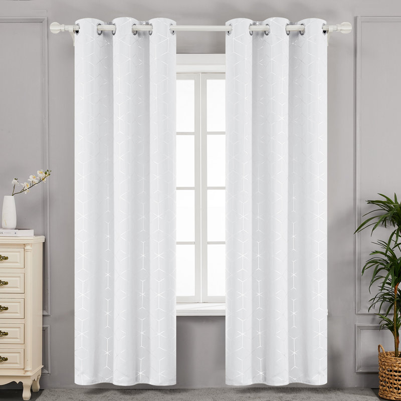 Bost Room Darkening Thermal Curtains, Width 117 x Drop 138 cm, Black