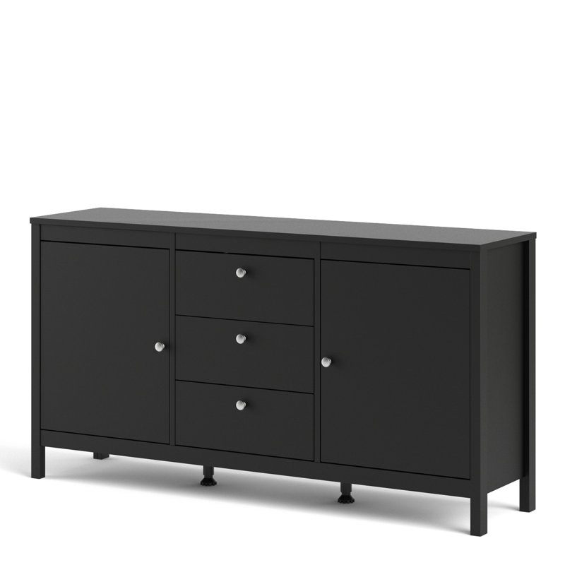 Cynsere 151.2 Cm Wide 3 Drawer Sideboard, Black