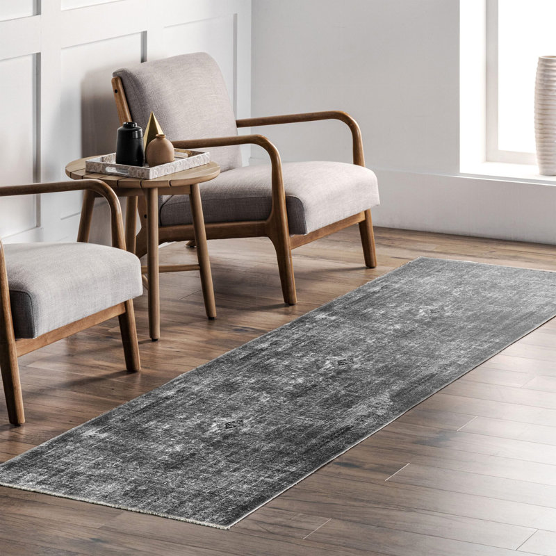 Tapis rectangulaire Vishal avec envers antidérapant, Tapis de couloir 5 pi 3 po x 13 pi 2 po