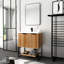 Meuble-lavabo autoportant de 30 pouces avec lavabo en résine, offrant beaucoup de rangement et de durabilité pour tout décor de salle de bain