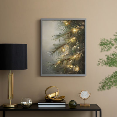Art des Fêtes de Noël - série 2-XL, reproduction encadrée - bois massif