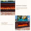 78.74"Brown Solid Wood Simulated Flame TV Cabinet Heating Electric Fireplace-1794607206