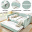 Divan-lit double convertible 3 en 1 avec couchette coulissante et poches de rangement latérales Gingham-1457184454-1457184455