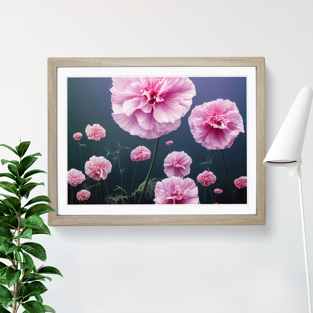 Gleeful Carnation Flowers - Framed Print