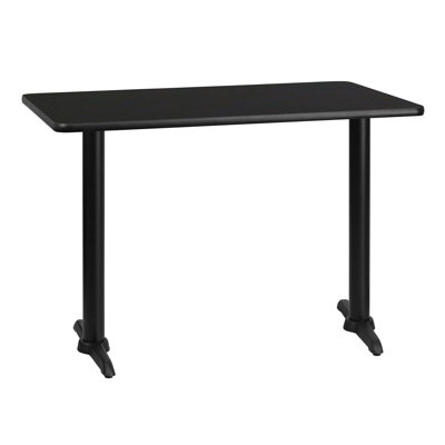 Jarreth 30'' x 42'' Rectangular Laminate Table Top with 5'' x 22'' Table Height Bases