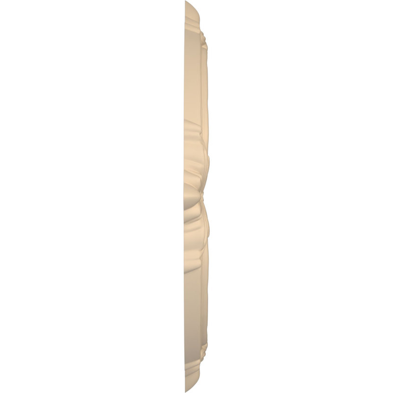 Attica Thermoformed PVC Ceiling Medallion, 16" H x 16" W x 1" D, UltraCover Satin Smokey Beige