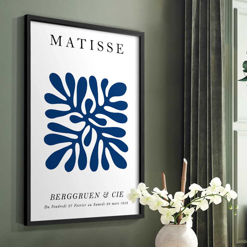 Matisse CECI, reproduction encadrée - bois massif, Noir, H 28 po x l 22 po