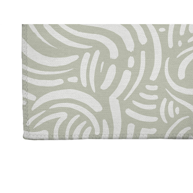 Cozy Swirl Non-Slip Outdoor Rug, Runner 2'6" x 8'