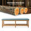 Banc de rangement en bois massif avec garniture cloutée Delfina-1088010637
