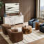Sunderland Striped Area Rug in Ivory-449663108