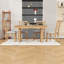 Ensemble de table de salle à manger 5 pièces en bois avec rallonge et 4 chaises-2081282131
