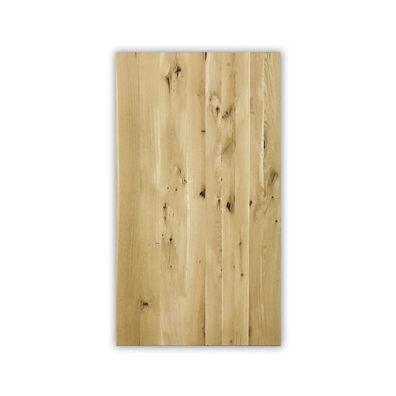 Kanosh Oak Solid Wood Dining Table, 75cm H x 140cm L x 90cm W, Unfinished