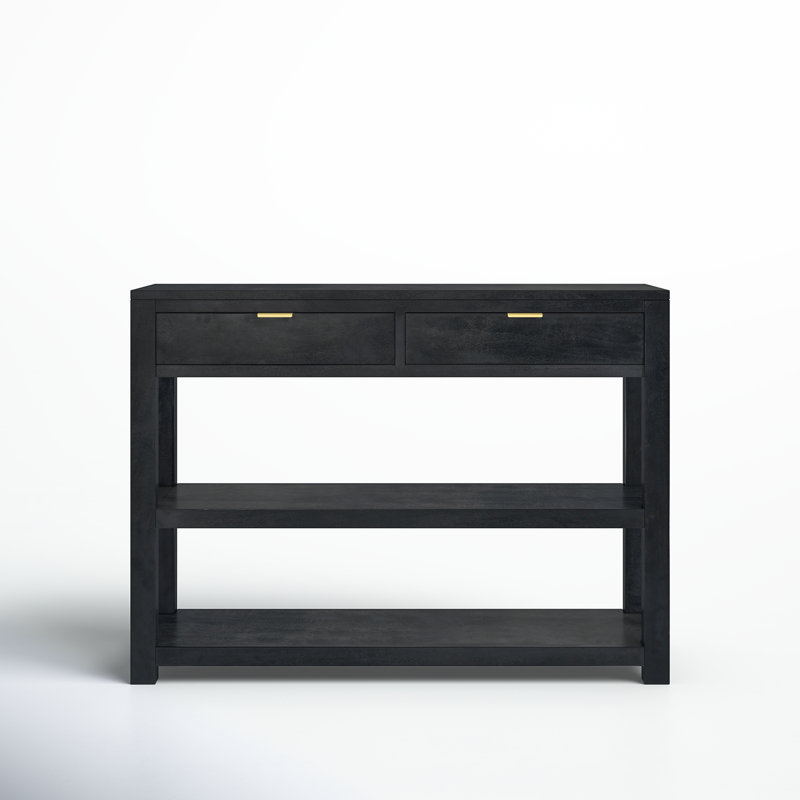 Bronner 40'' Solid Wood Console Table, Black