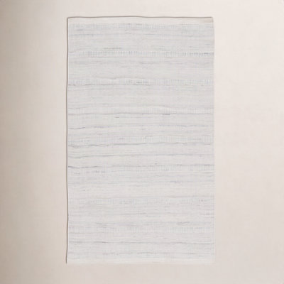 Finian Light Gray Hand-Woven Geometric Outdoor Rug