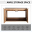 Meuble-lavabo 30 x 18-00630 avec lavabo en résine - tablette ouverte, portes à fermeture en douceur, garniture moderne et spacieuse en contreplaqué de 30 pouces, style moderne, rangement, chêne imitation-19843428-19843424