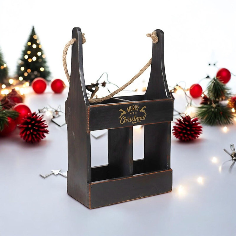 Annalisa 2 Bottle Tabletop Wine Bottle Rack, Black