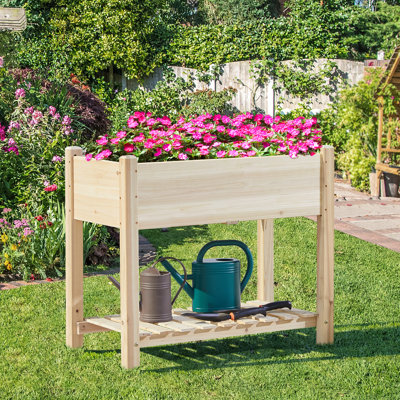 Lit de jardin surélevé à 2 niveaux avec trous de drainage Colyt