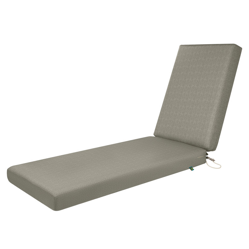DUCKCOVERS All-Weather Outdoor Chaise Cushion, Moon Rock, 26" H x 80" W x 3" D