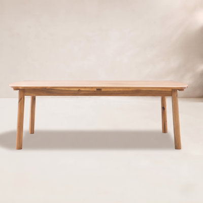 Solid Wood Oval Patio Coffee Table