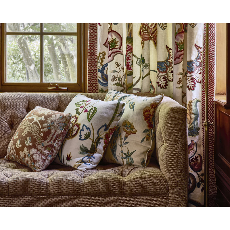 Mille Fleur Print, Brick