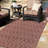Rust Red Gitter Indoor/Outdoor Trellis Rug-1685477089