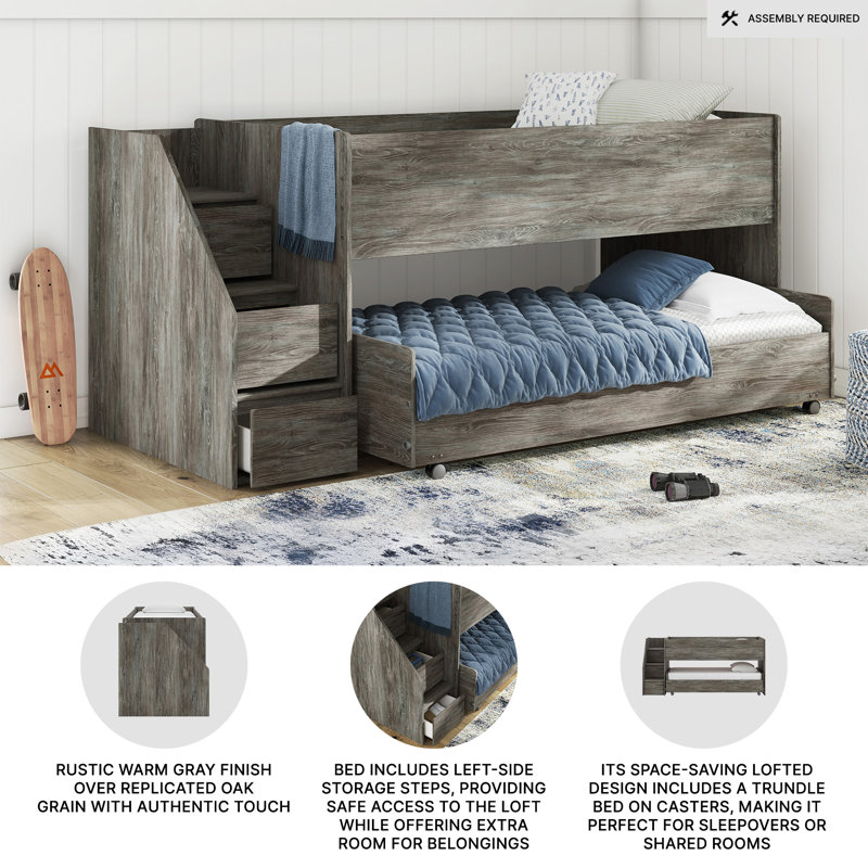 Hafizur Twin Over Twin Loft Bed