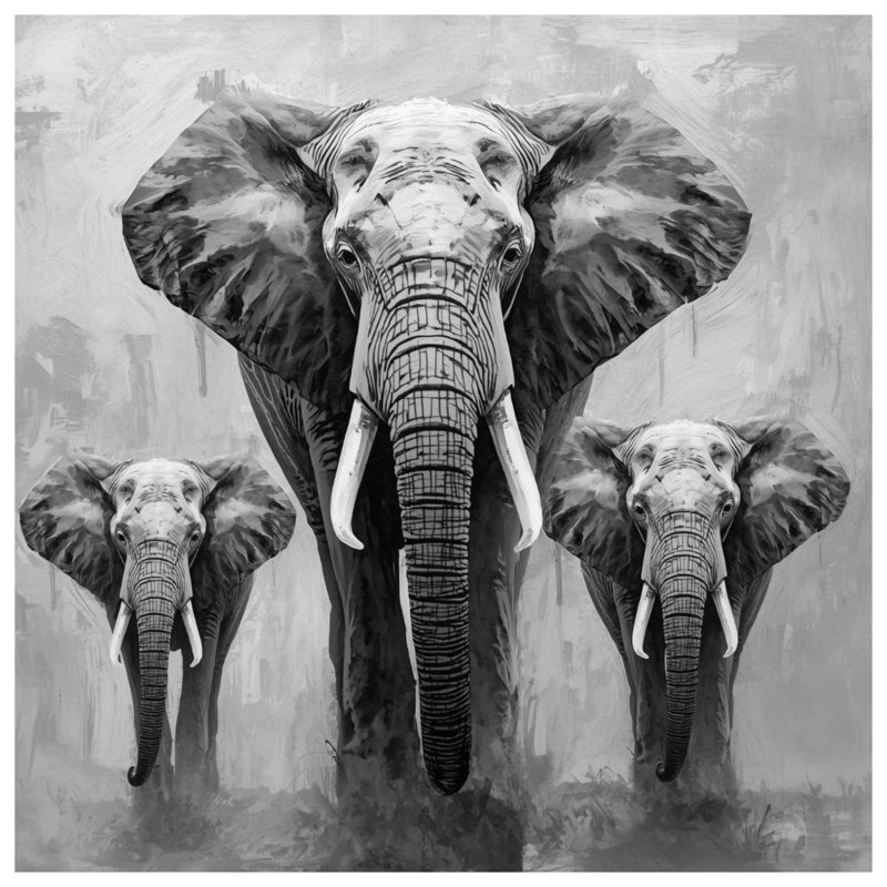 Édredon Three African Elephants, Grand lit