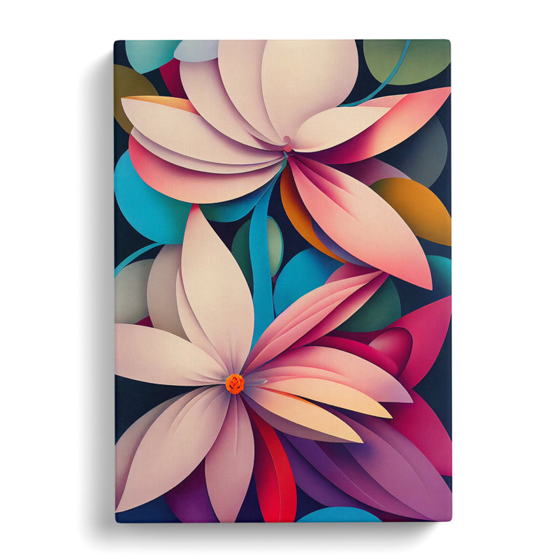 The Cosmopolitan Flowers Abstract - Wrapped Canvas, 50cm H x 35cm W x 3cm D